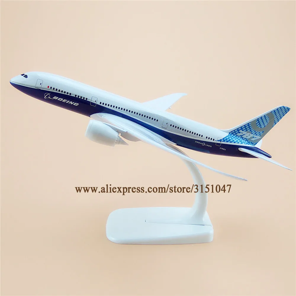 

20cm Alloy Metal Prototype Air B787-9 Boeing 787 787-9 Airlines Airplane Model Diecast Plane Model w Stand Aircraft Kids Gifts