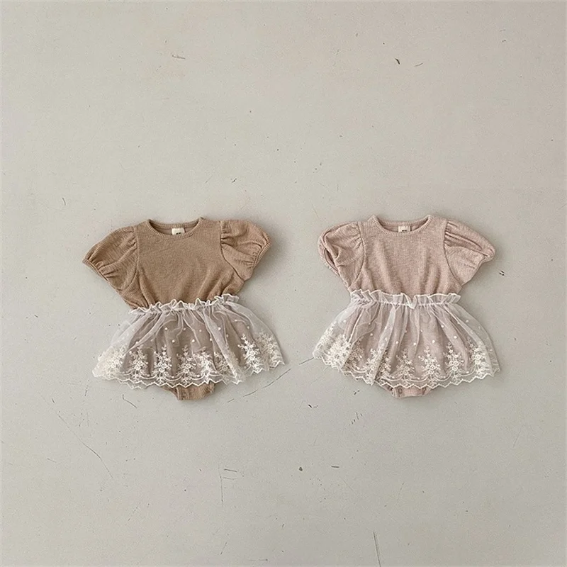 

Princess Tutu Skirts + Rompers for Baby Girls Clothes Korean Style Newborn Baby Costume 2023 Summer Girls Pink Tutu Skirts