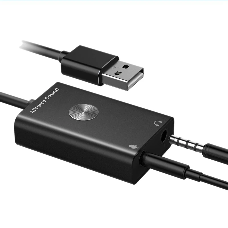 USB аудио адаптер внешняя стерео звуковая карта с 3 5 мм разъемом для наушников и