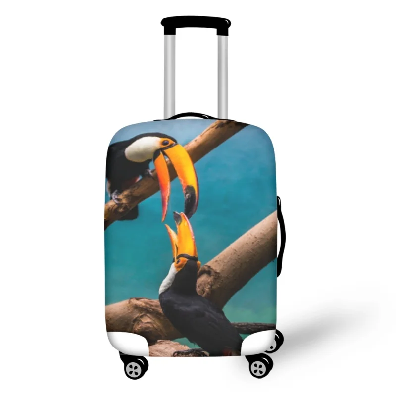 

Hornbill Print Luggage Protector Cover Trendy Fancy Pattern Suitcase Cover Elastic Travel Gift Maletas de viaje