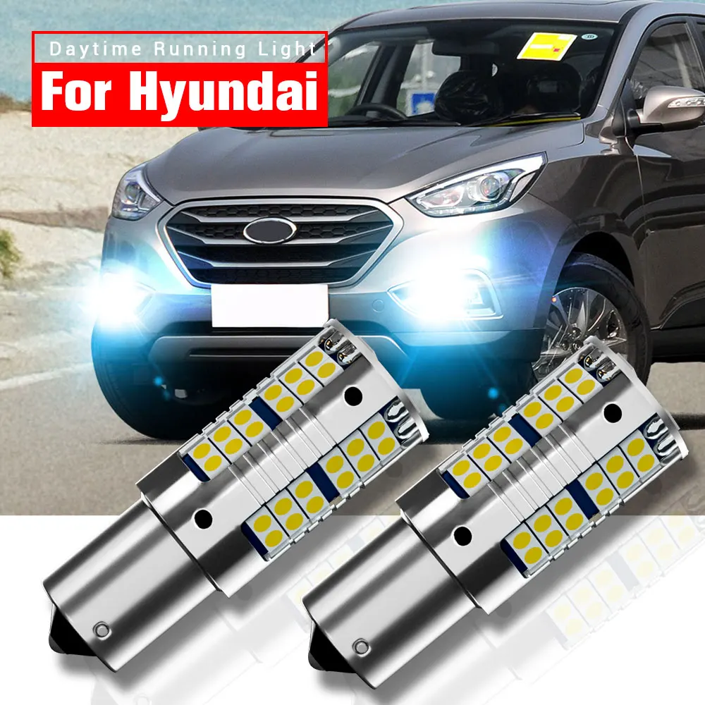 

2pcs P21W BA15S 1156 LED Daytime Running Light Canbus No Error DRL Bulb Lamp For Hyundai Accent 4 2011-2017 i10 i20 i30