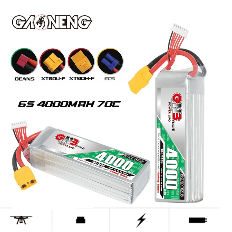 

RC FPV гоночный Дрон батарея GNB 22,2 в 4000 мАч Lipo батарея для FPV дрона RC вертолета автомобиля лодки танка части 6S 22,2 в батарея