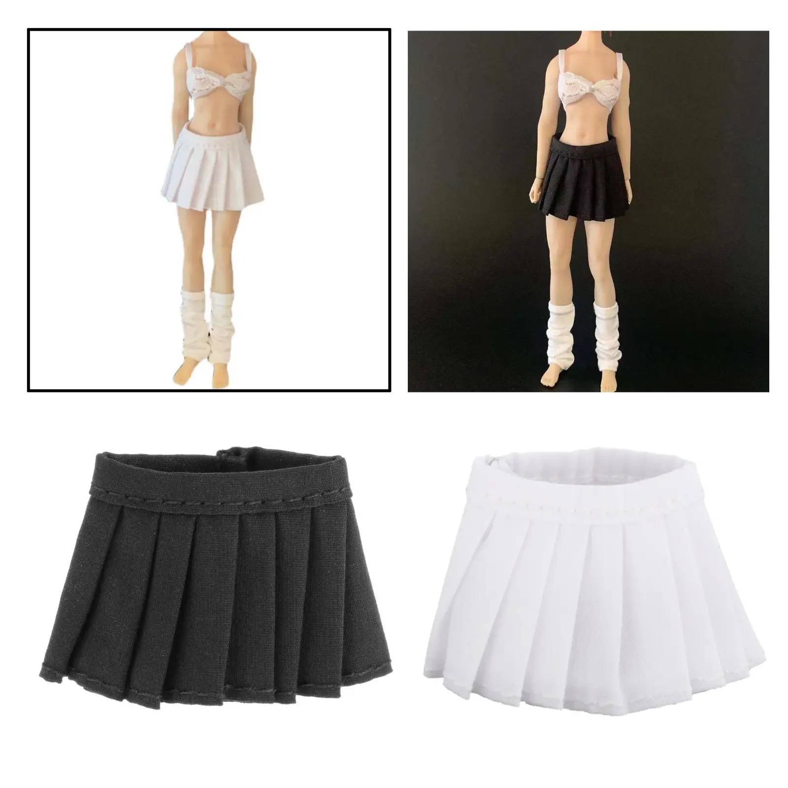 

Плиссированная юбка для тела девочки, экшн-фигурка, одежда для 12 дюймов, экшн-фигурка, костюм