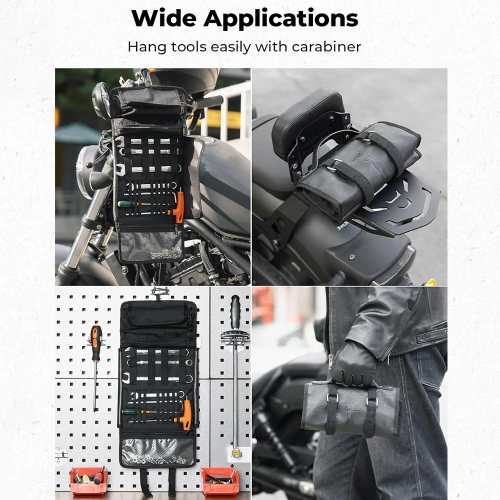 Сумки для инструментов мотоциклов кожаная передняя вилка мотоцикла сумка на