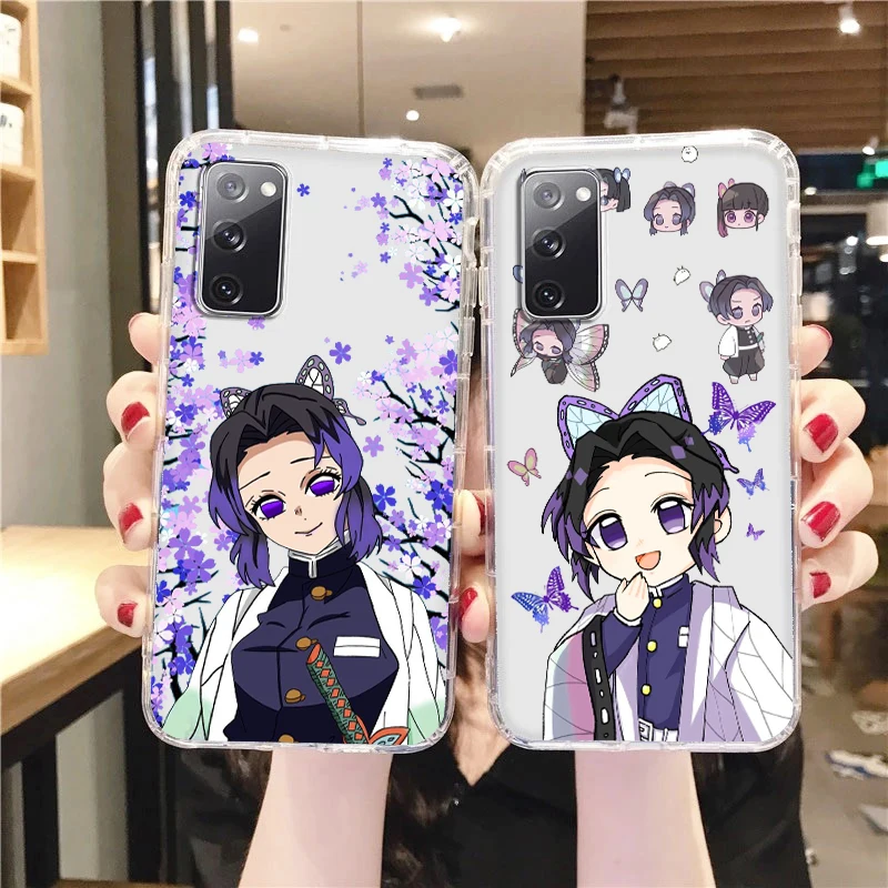 

Demon Slayer Kochou Shinobu Transparent Phone Case For Samsung A73 A72 A71 A53 A52 A51 A42 A33 A32 A23 A22 A21S A13 A12 A03 5G