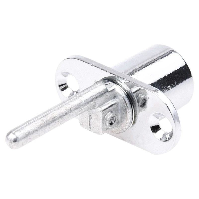 

4X 19Mm Cylinder Head Diameter Silver Tone Metal Drawer Plunger Lock With 2 Keys