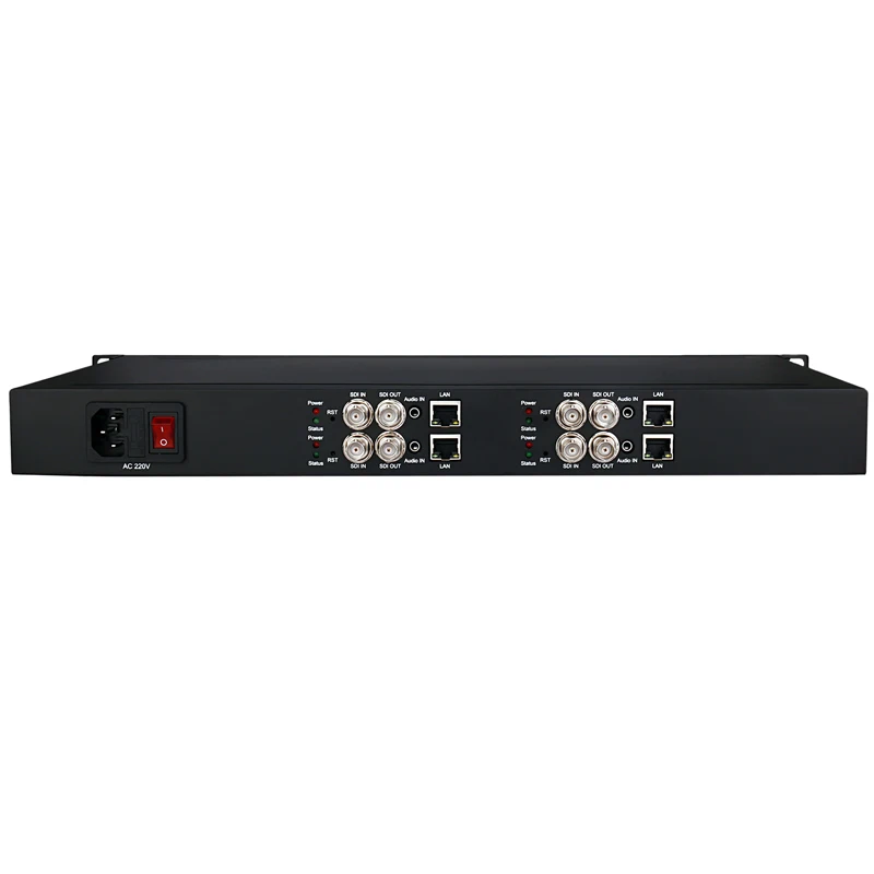 4-канальный SDI-IP-кодировщик H.265 HD-SDI 3G-SDI видео прямой трансляции IPTV RTMP кодировщик |