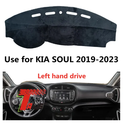 Классический высококачественный чехол TAIJS для приборной панели автомобиля из полиэстера для KIA soul 2019-2023, левый руль