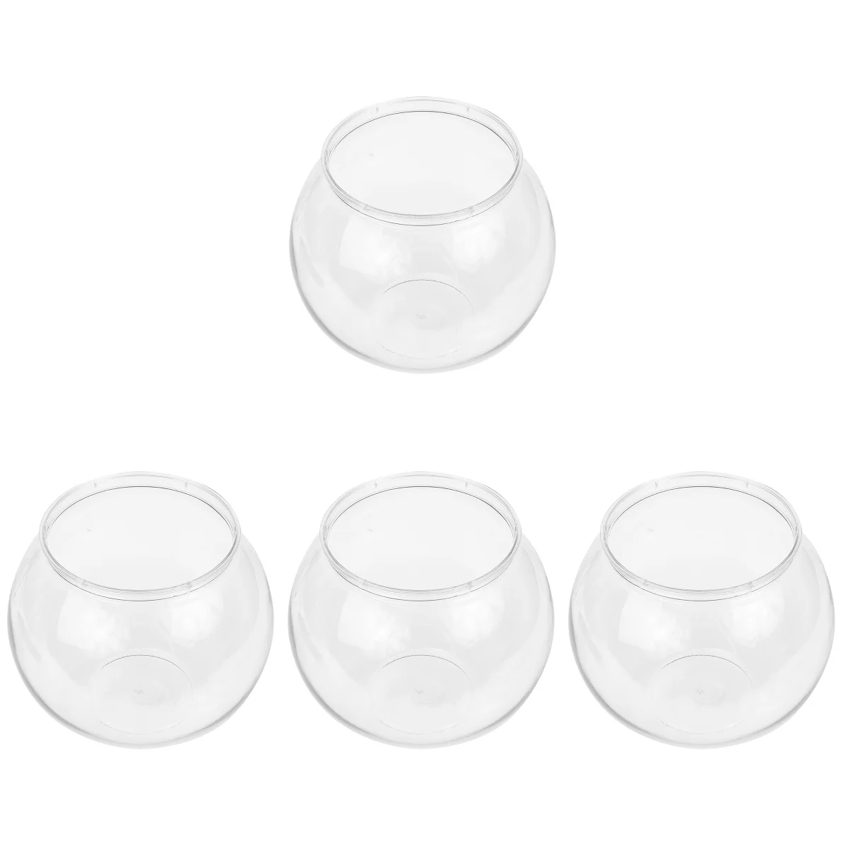 

4pcs Bowl Clear Keeper Small Aquarium Tank Bowl Small Goldfish Tank