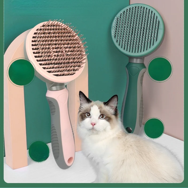 

Cat Comb Self Cleaning Slicker Brush for Dog Cat Hair Removes Undercoat Tangled Pet Hair Massages Comb Pet Accessories Cat Brush