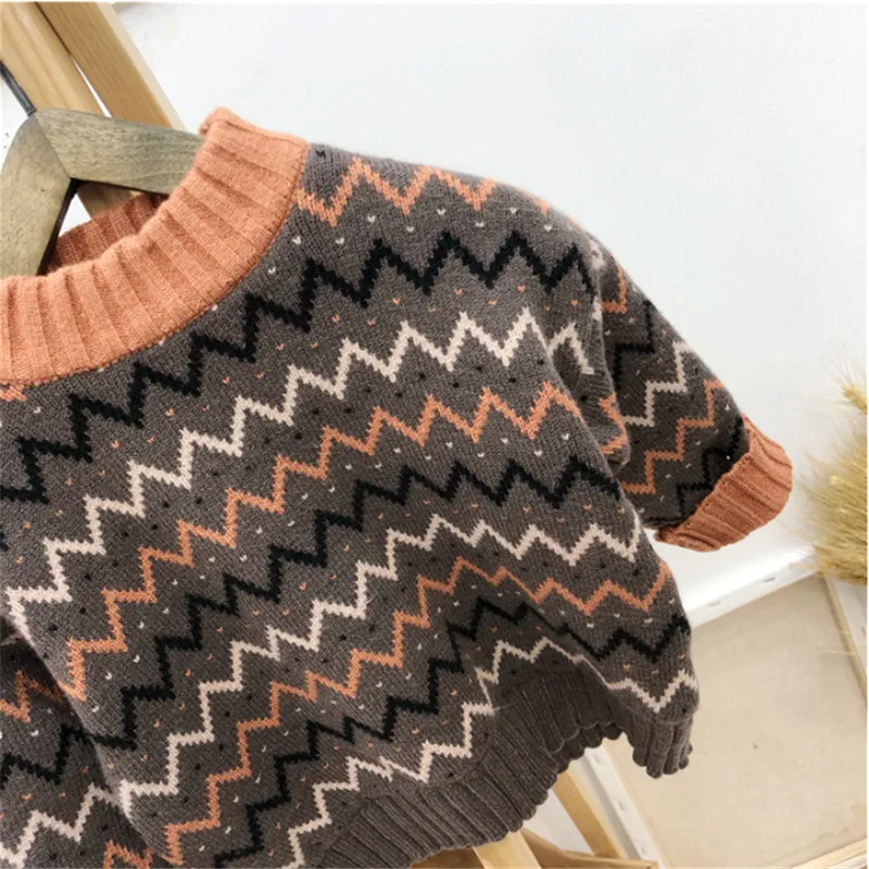 Свитер для мальчиков хлопковая верхняя одежда топы 2022 дешевая теплая плотная