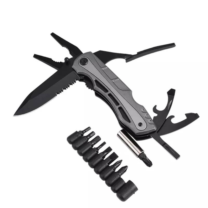 

Plier Knife Stainless Steel 2Cr13 Foldable Pocket Multitool Pliers Multi Tool with Sheath for Outdoor Survival Hiking Camping