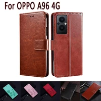 phone cover for oppo a96 4g case magnetic card flip wallet leather stand protective hoesje etui book for oppo a 96 case cph2333
