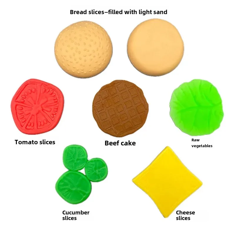 DIY моделирование Burger сжимаемая игрушка для снятия стресса Tpr комбинированная