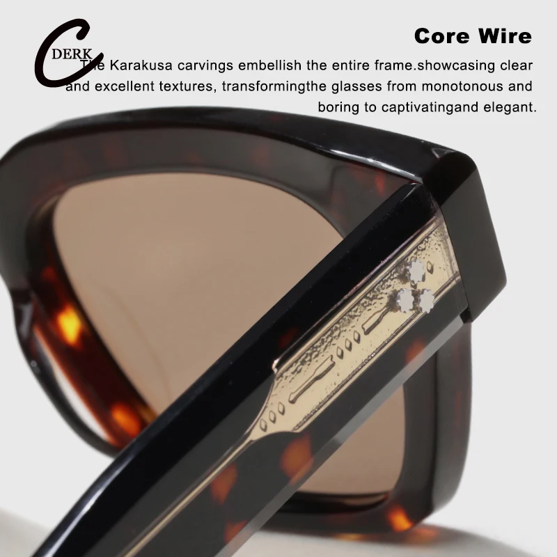 Элегантные винтажные прямоугольные ацетатные черепаховые оттенки ручной работы