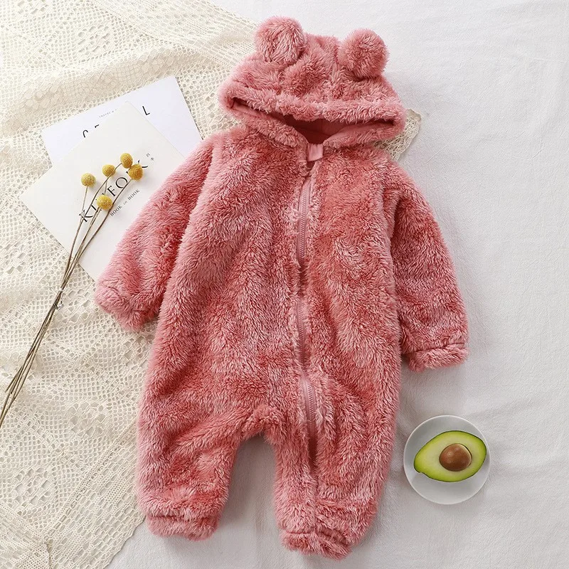 

Newborn Baby Rompers Winter Warm Flannel Jumpsuits Toddler Outfit Jumper Baby Clothes Infantil Boy One-pieces Fleece Roupa Bebe