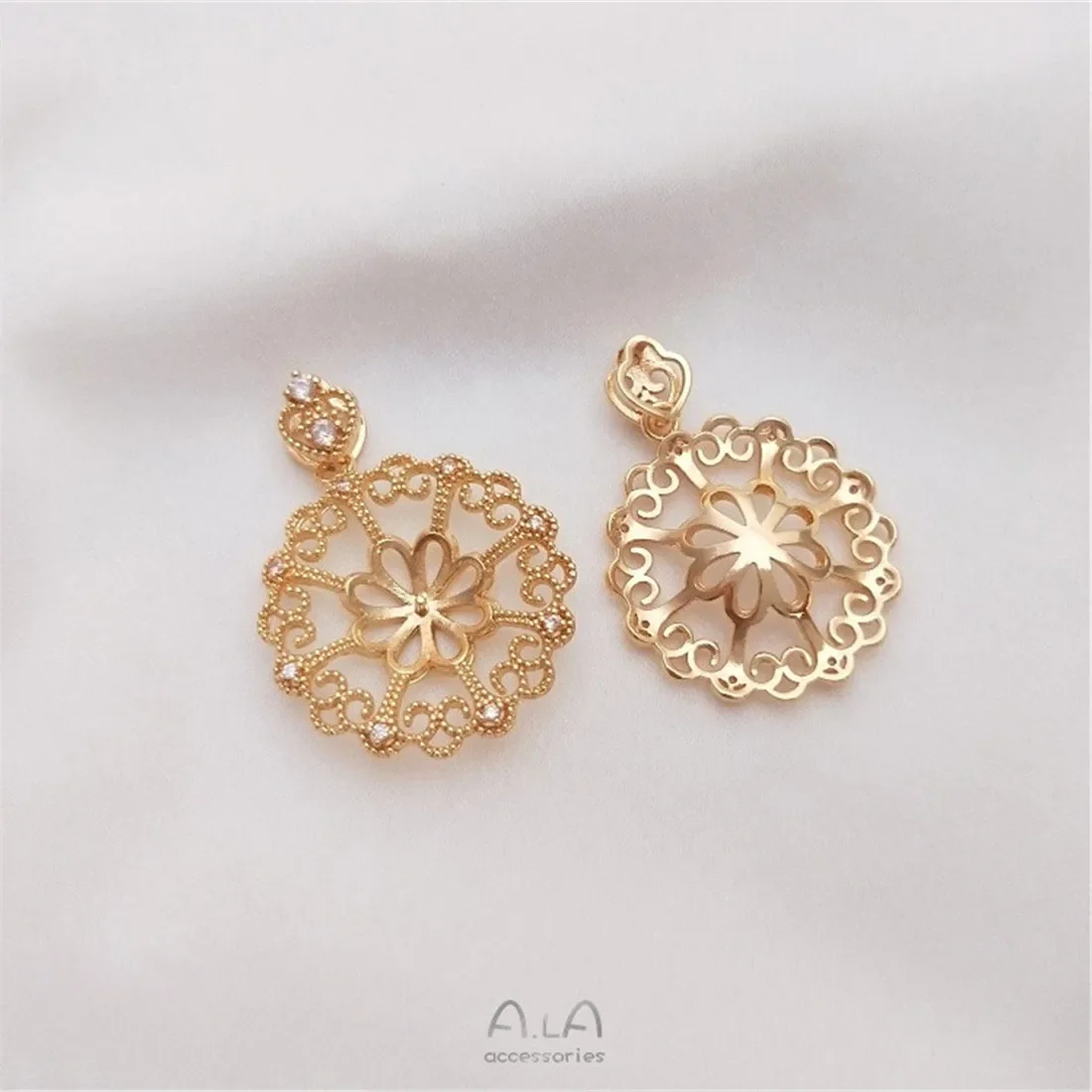 14-каратное позолоченное циркониевое кружево с восемью звездами круглое ожерелье