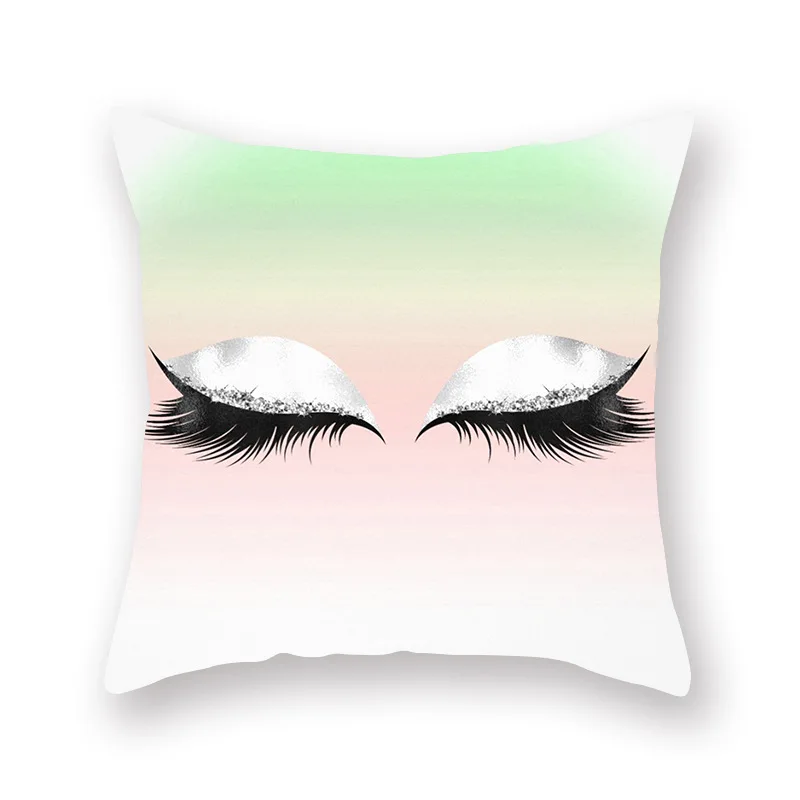 

45X45CM Eyelashes Pillowcase Throw Pillows Lash Cushion Cover Sofa Cushion Eye Pillow Covers Waist Pillowcase Sofa Cushions