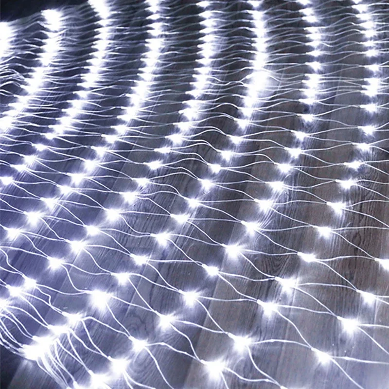 

Уличная рыболовная сеть 6x4 м 2x2 м, занавеска, сетчатые сказочные огни, украшение для сада, уличная гирлянда, новый год 2024, Рождественское украшение