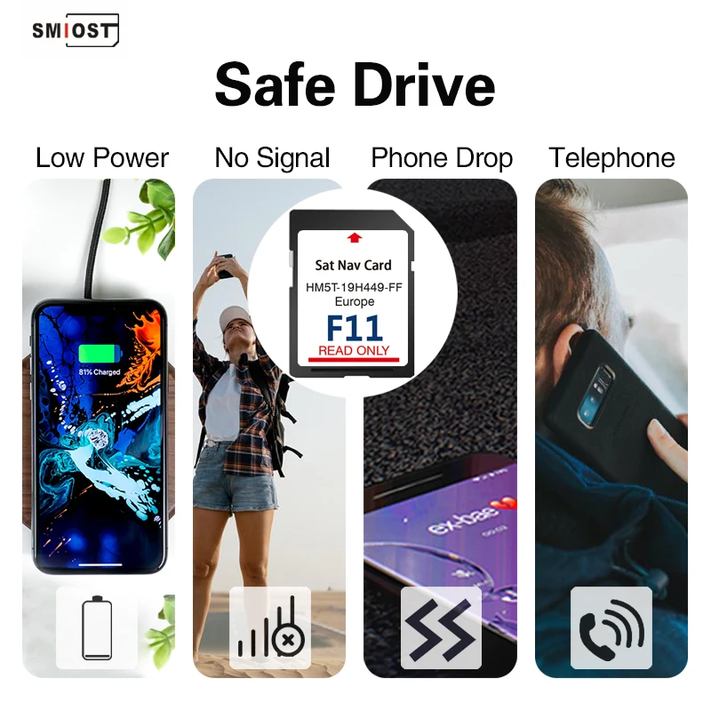 F11 64 ГБ для Ford Sync2 Sat Nav Navigation Map SD Card Карта Полное обновление в Европе HM5T-19H449-FF с