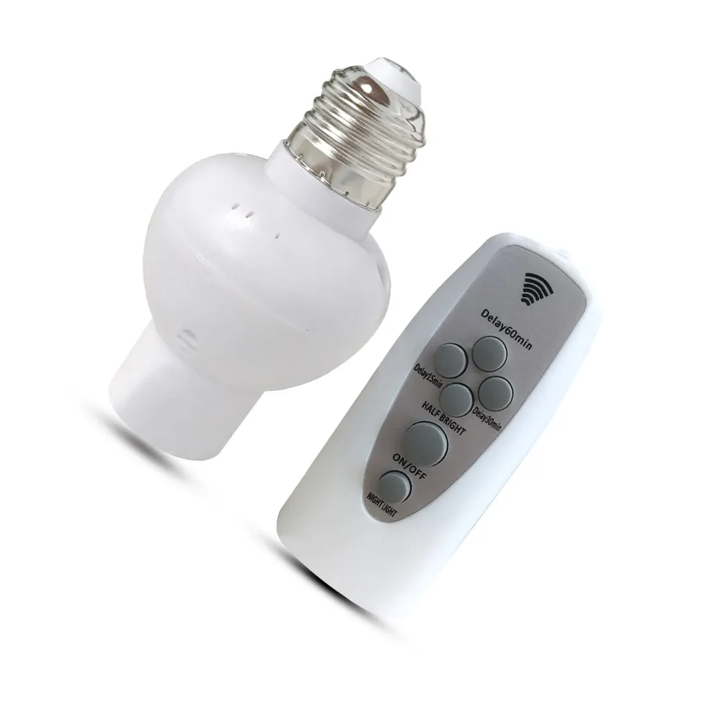 

Wireless Lamp Base Remote Control E27 Interface Holder Switch Socket