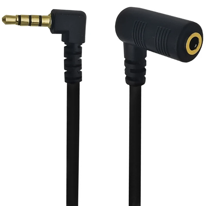 Удлинительный кабель для наушников 3 5 мм 30 см DC Audio Stereo штекер на 90 градусов