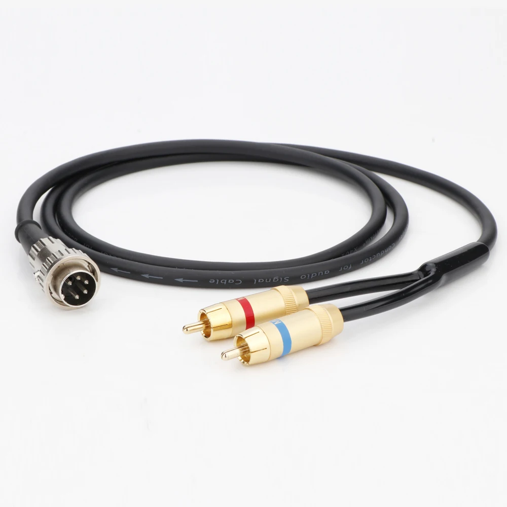HiFi имя Phono поворотный кабель 5DIN штекер 2RCA OFC медная Поворотная линия закручивающийся запорный разъем для стерео для кабеля Naim
