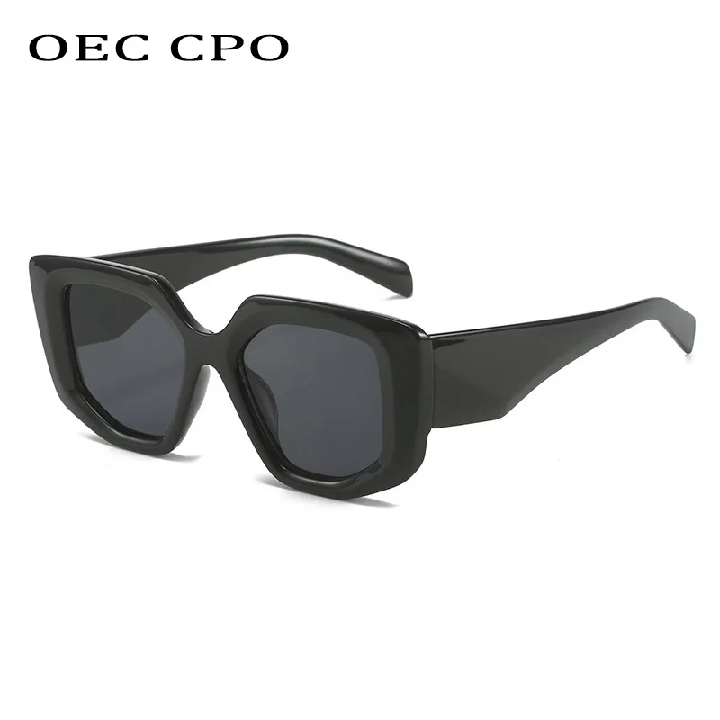 

OEC CPO New Square Punk Sunglasses Women Brand Designer Black Shades Sun Glasses Female Fashion Eyewear UV400 De Sol Oculos