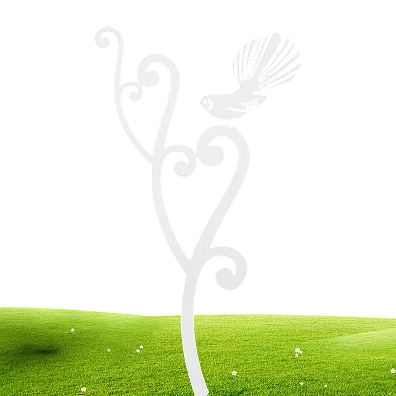 

Fern And Bird Patio Decor Wall Art Decor Farmhouse Bathroom Decor Metal Wall Artwork Double Heart Fern Leaf Garden Patio Plug In