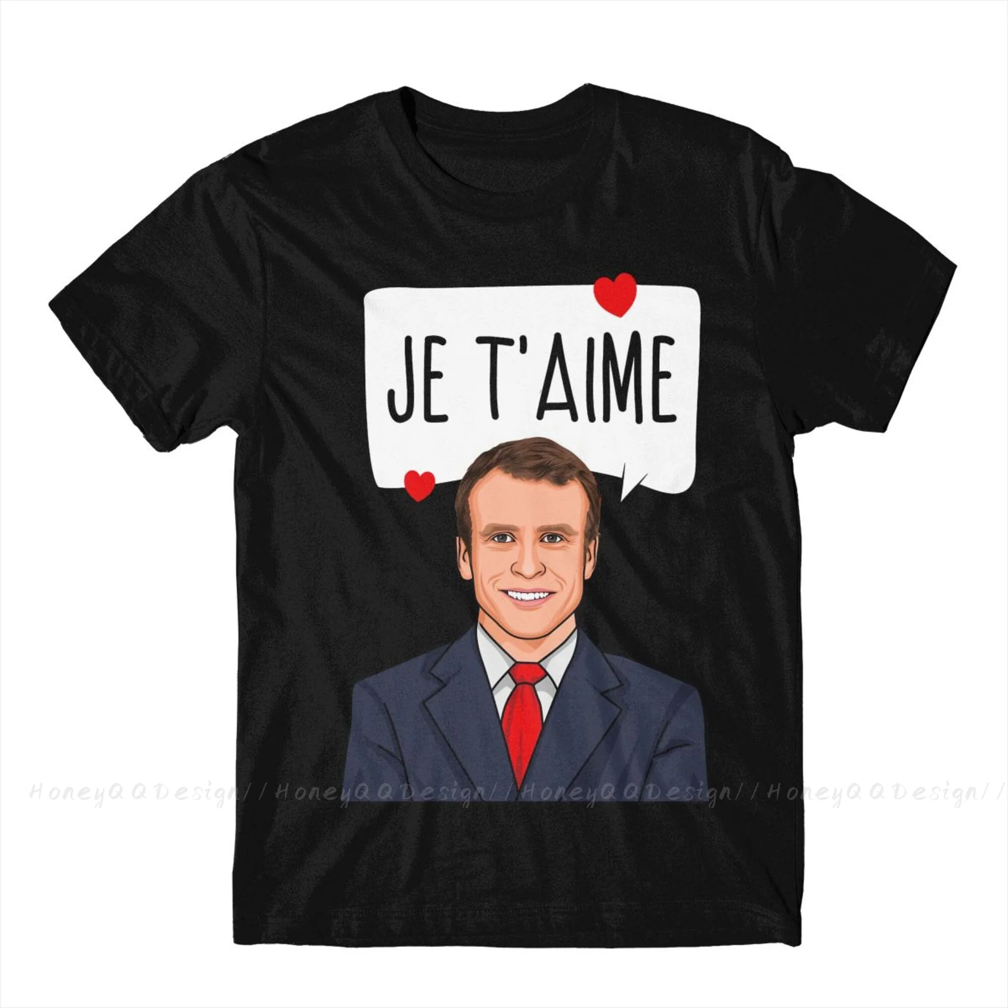 Фото Мужская футболка с надписью «Emmanuel Je T'aime», футболки из чистого хлопка, футболки в стиле Харадзюку с коротким рукавом «Sumer», рубашка для взросл... №2