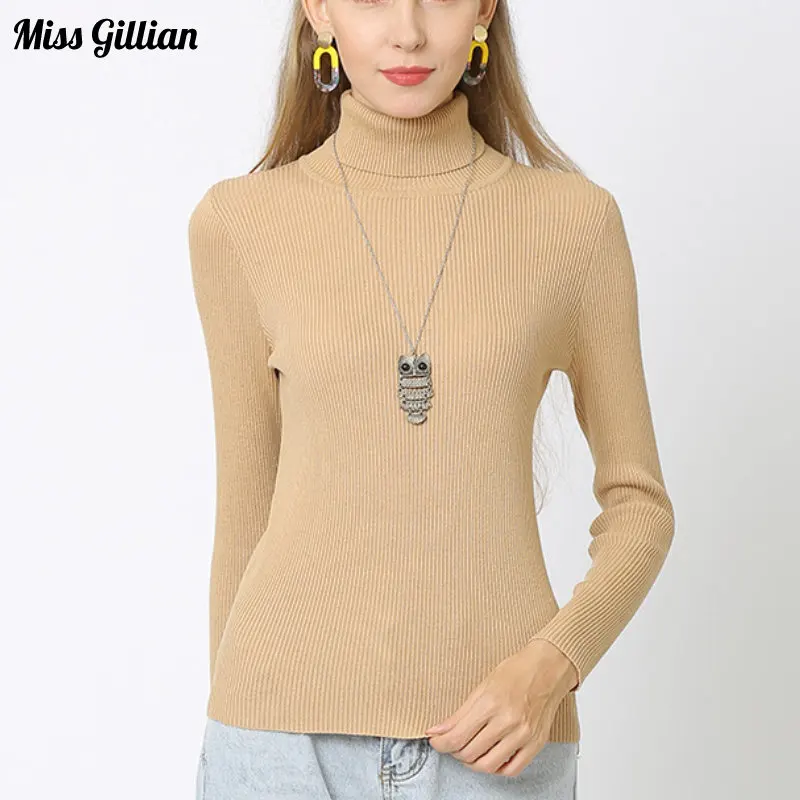 

Autumn Winter Basic Turtleneck Sweaters Women Bottoming Slim Fit Tops Casual Knitted Pullovers Jumpers Keep Warm Undershirt