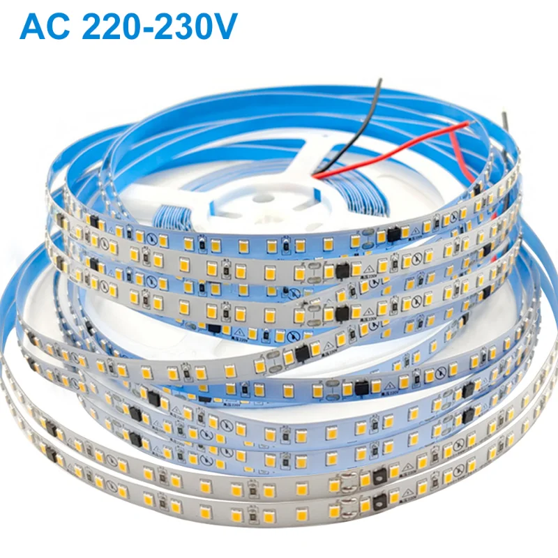 

AC220V 230V Led Strip Light 5M 2835 120LEDs/m Home Lamp Strip White Warm White Cold White Flexible and Cuttable Soft Lamp Bar