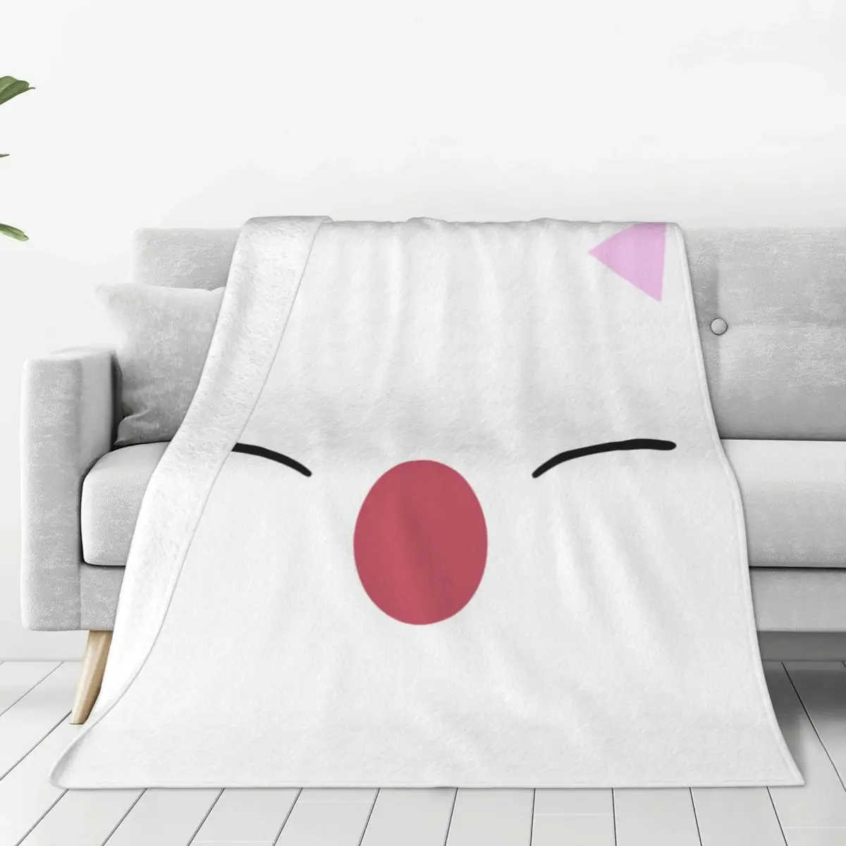 

Final Fantasy Moogle Blanket Cover Bed Plush Sofa Cover Decorative Sofa Blanket cute animal cat girl heart fluffy microfiber