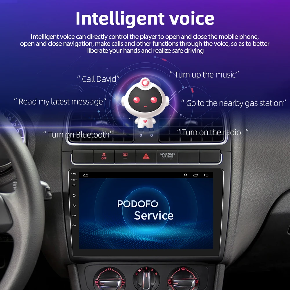 Автомагнитола Podofo 2 Din Android для Suzuki Super Vitra 2005 GPS-навигация Carplay 4G Wi-Fi стерео