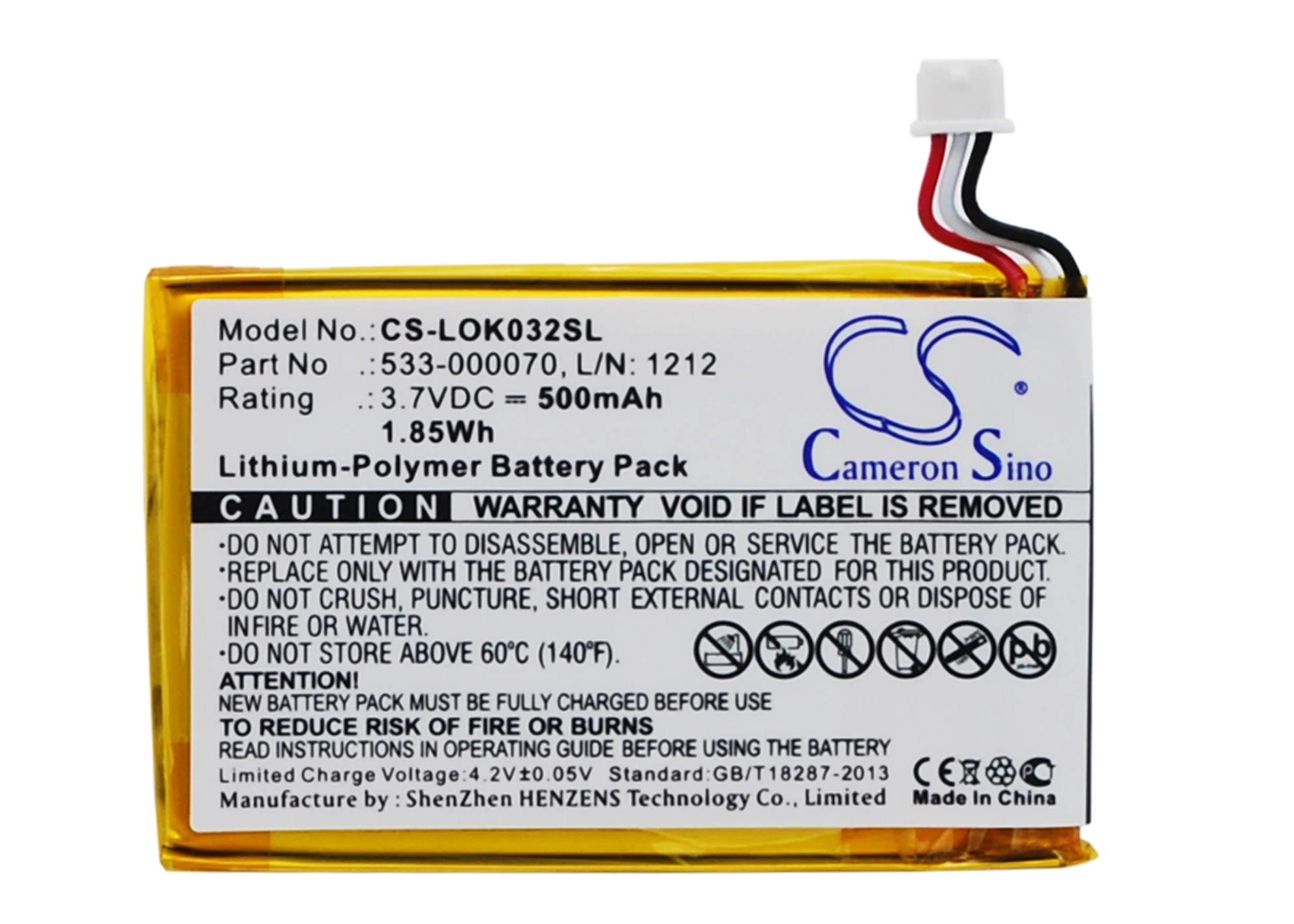Cameron Sino For Logitech Ultratin Keyboard Cover,Y-R0032 500mAh / 1.85Wh
