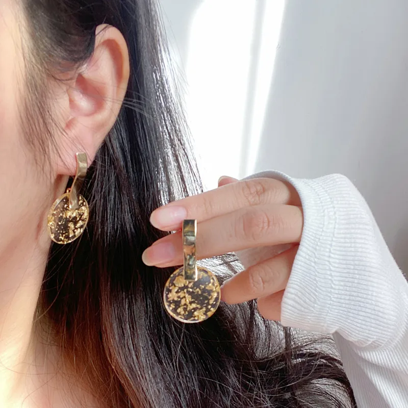 

Серьги-гвоздики из золотистой фольги, 1 пара