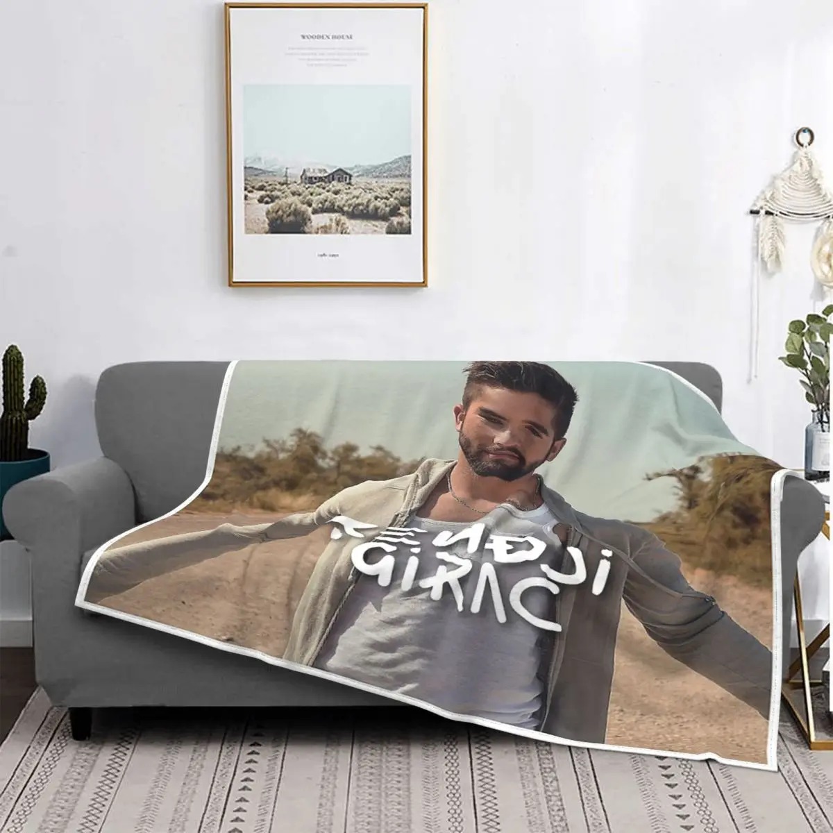 

Kendji Girac 1080 Singer Gift Plaid Blankets Flannel Spring Autumn Breathable Warm Throw Blankets for Bedding Travel Bedspreads
