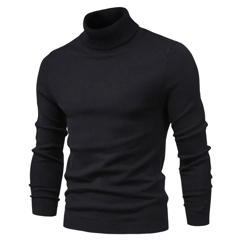 Winter Men's Turtleneck Sweaters Warm Slim Knitted Pullovers New Fashion Men Solid Color Casual Sweaters Male Clothing Knitwear 2 Winter Men's Turtleneck Sweaters Warm Slim Knitted Pullovers New Fashion Men Solid Color Casual Sweaters Male Clothing Knitwear 2