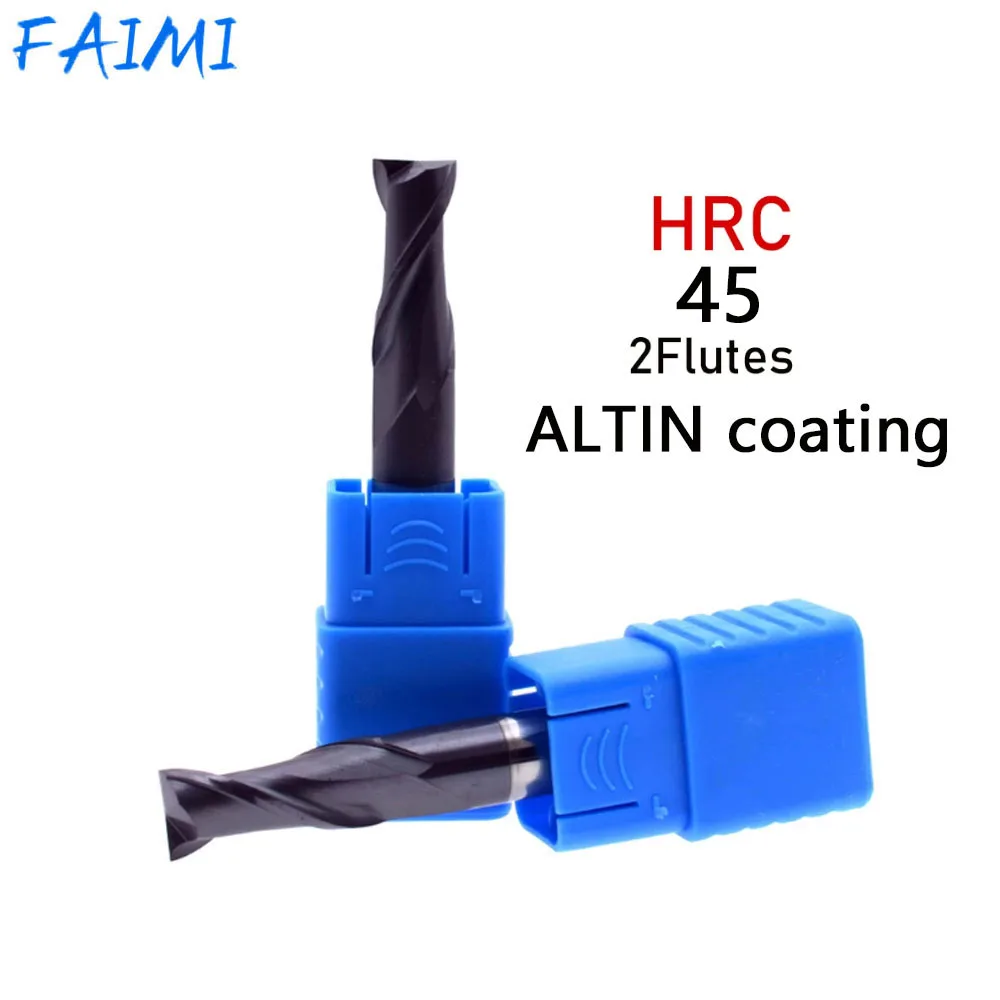 

Фрезерный резак с покрытием из сплава Вольфрамовая сталь Cnc Maching 2 канавки фрезерный станок твердосплавный конец HRC 45 станок металлические и...