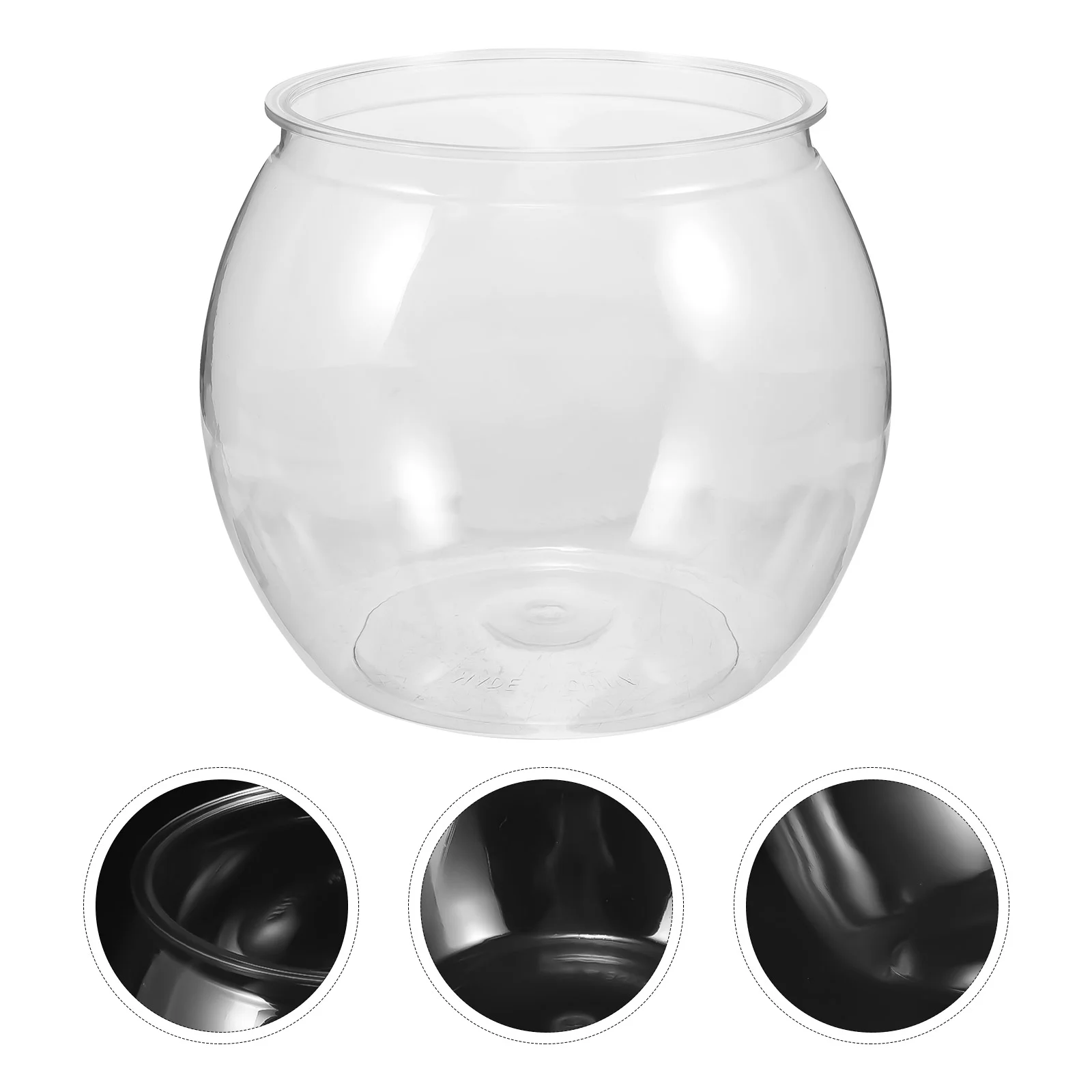 

Plastic Vase Bowl Wide Round Fish Bowl Unbreakable Flower Vase Terrarium Bowl Hydroponic Planter Floral Container Home