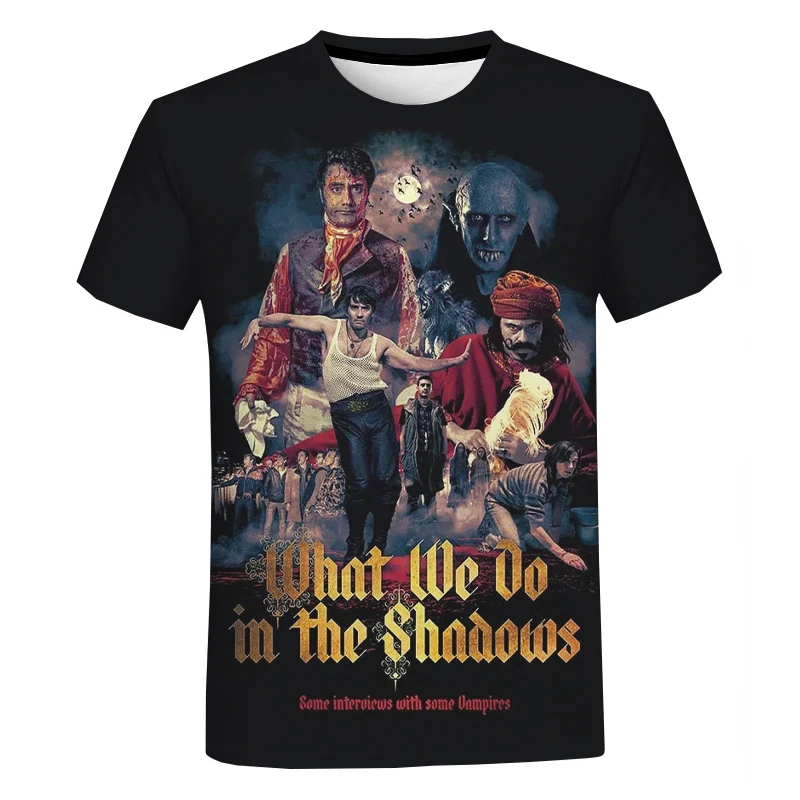 

Футболка для мужчин и женщин, модная Повседневная рубашка с коротким рукавом, с 3D-принтом фильма ужасов, уличная одежда в стиле Харадзюку