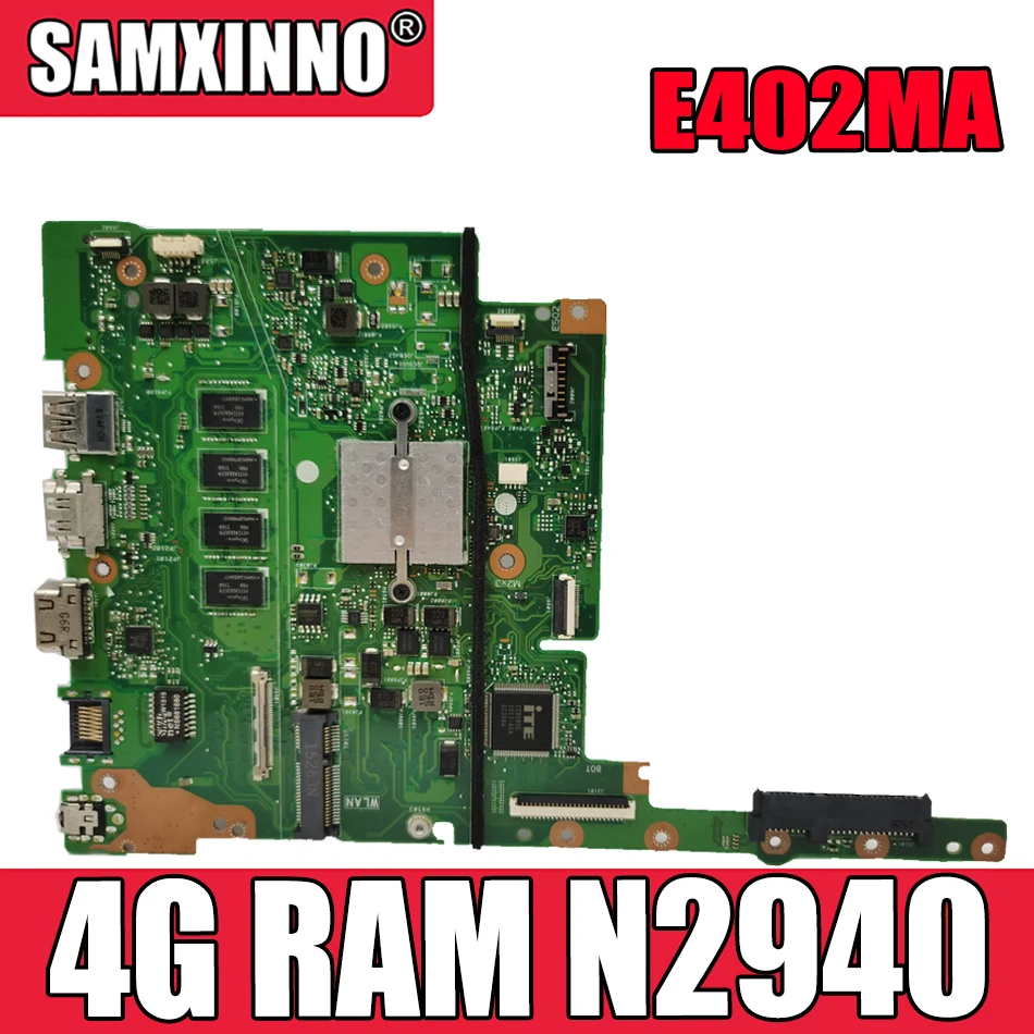 

Материнская плата Akemy E402MA E502MA для ноутбука ASUS E402MA E502MA E402M E502M E402 E502, оригинальная тестовая материнская плата 4G RAM N2940 4 ядра