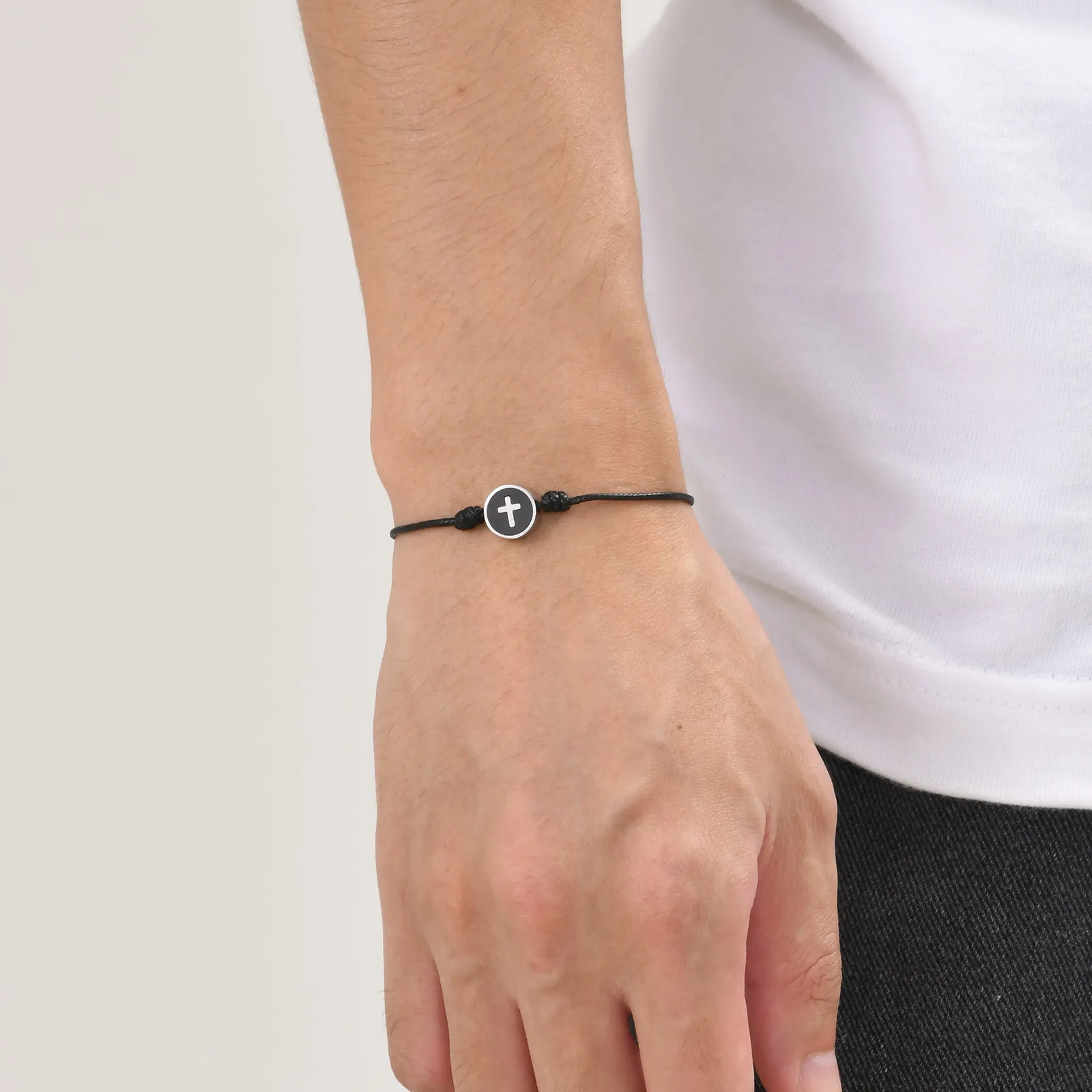 Браслеты из нержавеющей стали для пар брендовые круглые плетеные регулируемые