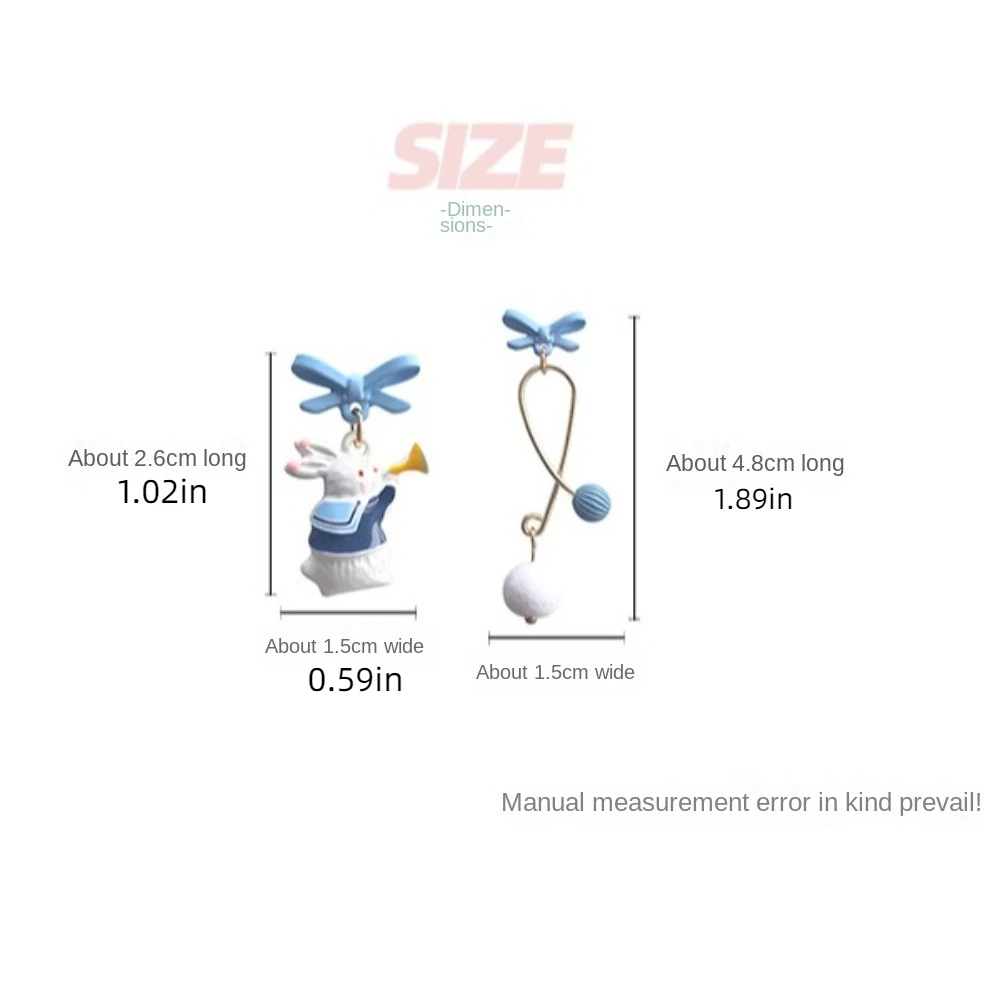 Модная подвеска Partysu в виде кролика зажим для ушей эстетике милая фотография