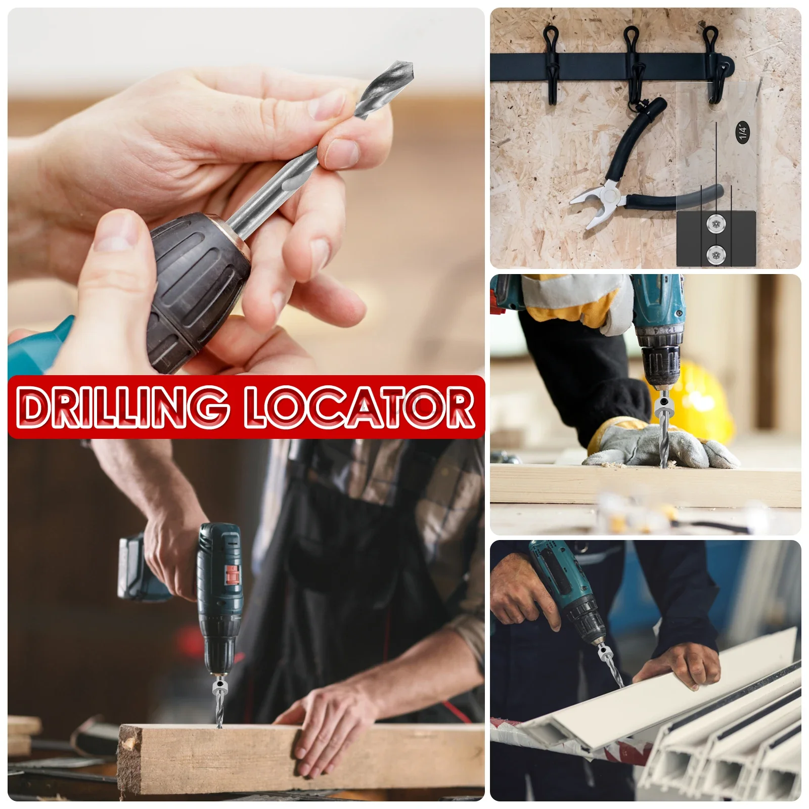 Набор приспособлений для сверления отверстий в деревообработке акриловый