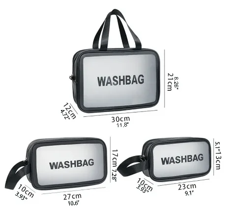 Портативная дорожная косметичка для женщин прозрачная Водонепроницаемая