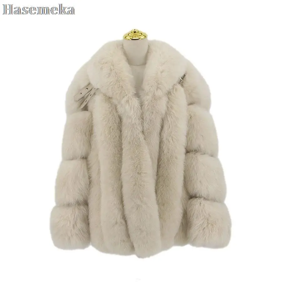 Winter Real Fox Fur Coat Natural Solid Cold-Resistant Fur Jackets Female Luxury Fashion Warm Thicken Overcoat Women Streetwear