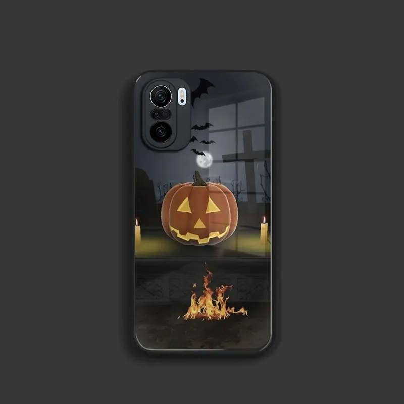 Чехол для телефона с лампой в виде тыквы на Хэллоуин Xiaomi 11X12 Ultra Redmi Note 8 9 T Se Pro 10 Poco F3