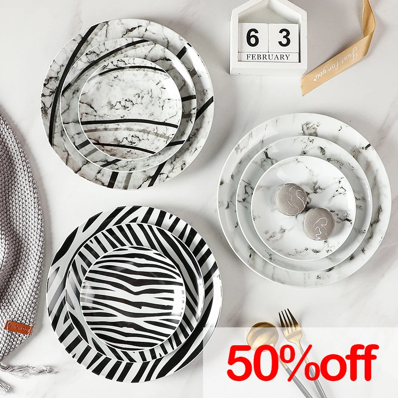 3 размера и шаблона тарелки для меланина еды блюда сервировки роскошной