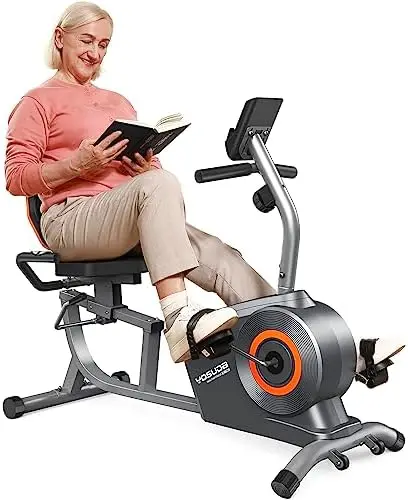 

Exercise Bike 350LB Weight Capacity-Recumbent Bikes for Home Use with Comfortable Seat, Pulse Sensor & 16-level Resistance